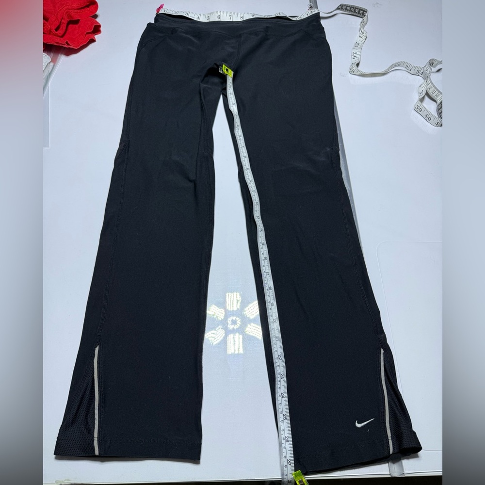 Nike Dri-Fit Black long Joggers with White Accents